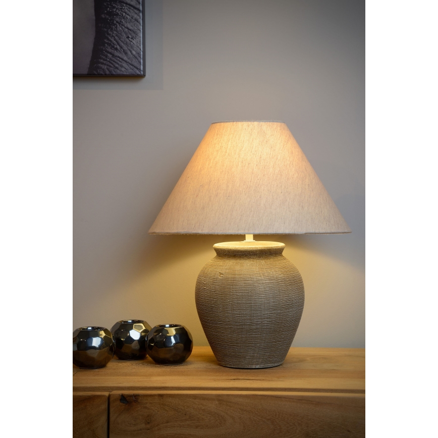 Lucide 47507/81/43 - Stolní lampa RAMZI 1xE27/60W/230V hnědá