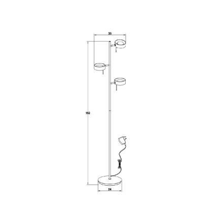 Lucide 48751/15/72 - LED Stojací lampa ENIA LED/5W/230V