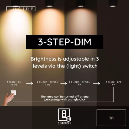 Lucide 53100/30/30 - LED Stmívatelné stropní svítidlo MARCIA LED/32W/230V 2700K 40x42 cm
