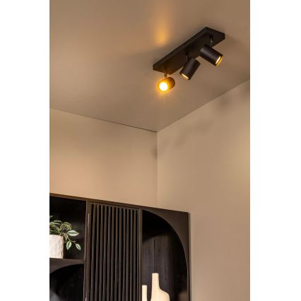 Lucide 53910/03/30 - Bodové svítidlo AMIGO 3xGU10/40W/230V černá