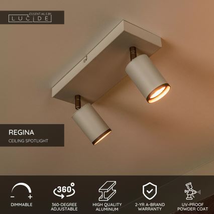 Lucide 53914/02/41 - Bodové svítidlo REGINA 2xGU10/50W/230V béžová