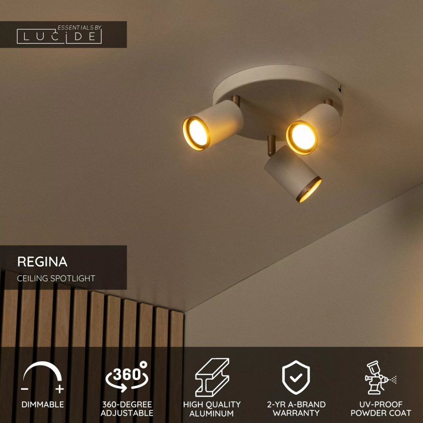Lucide 53914/13/41 - Bodové svítidlo REGINA 3xGU10/50W/230V béžová