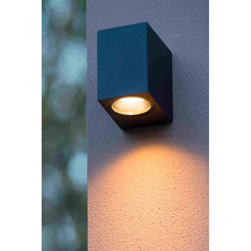 Lucide 69800/01/30 - Venkovní nástěnné svítidlo ZARO 1xGU10/35W/230V IP44 černá