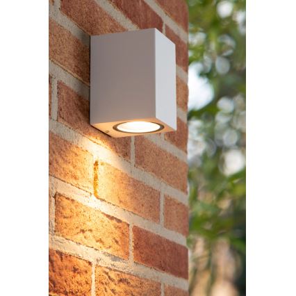 Lucide 69800/01/31 - Venkovní nástěnné svítidlo ZARO 1xGU10/35W/230V IP44 bílá