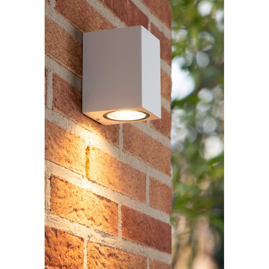 Lucide 69800/01/31 - Venkovní nástěnné svítidlo ZARO 1xGU10/35W/230V IP44 bílá