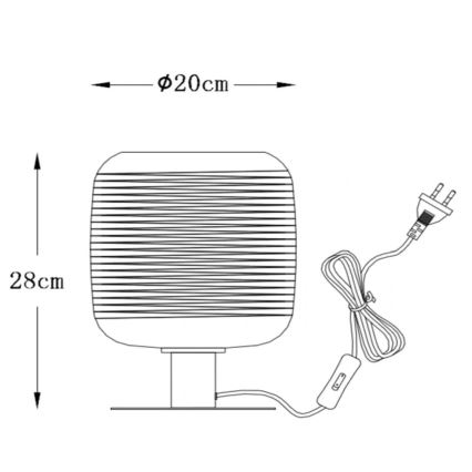 Lucide 70583/01/11 - Stolní lampa ERYN 1xE27/60W/230V