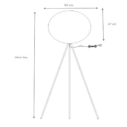 Lucide 71767/50/31 - Stojací lampa GOOSY SOFT 1xE27/60W/230V