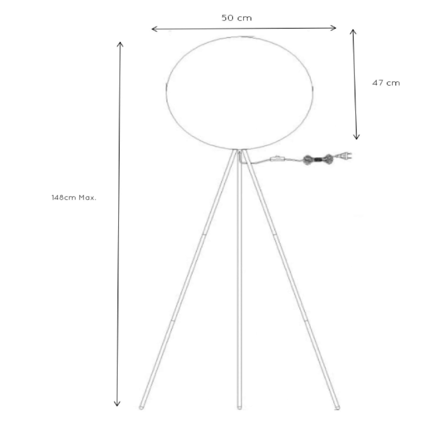 Lucide 71767/50/31 - Stojací lampa GOOSY SOFT 1xE27/60W/230V