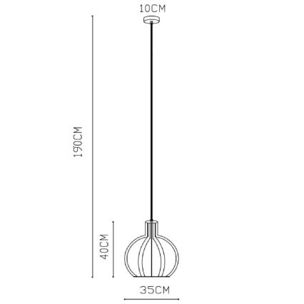 Lucide 73400/32/30 - Lustr na lanku MIKAELA 1xE27/60W/230V