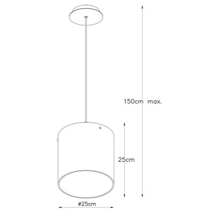 Lucide 74402/25/65 - LED Stmívatelný lustr na lanku OWINO 1xGU10/5W/230V