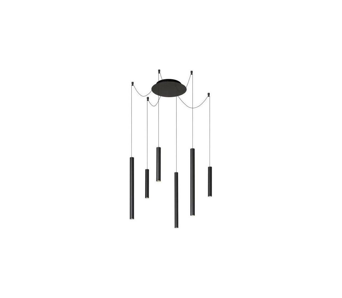 Lucide Lucide 74403/06/30 - LED Stmívatelný lustr na lanku LORENZ 6xLED/4W/230V černá LC2839