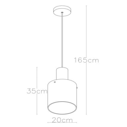 Lucide 74405/01/62 - Lustr na lanku TOLEDO 1xE27/40W/230V
