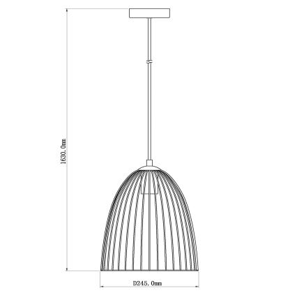 Lucide 74417/01/33 - Lustr na lanku MACARONS 1xE27/40W/230V pr. 24,5 cm zelená