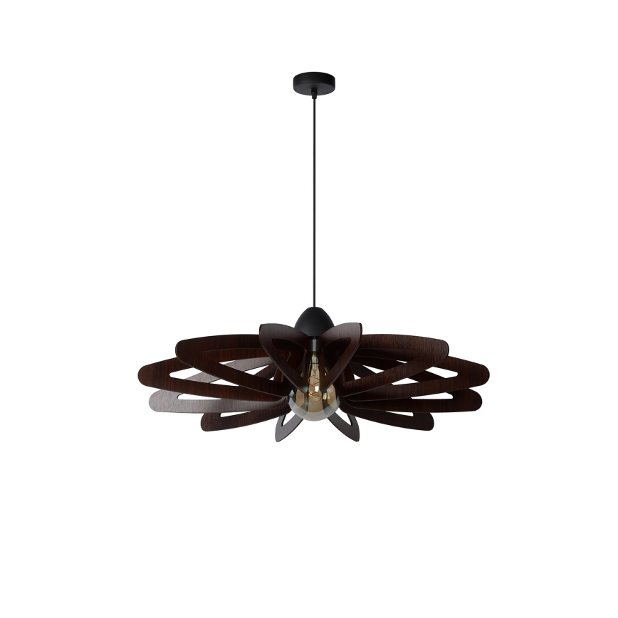 Lucide 77483/76/30 - Lustr na lanku ZIDANE 1xE27/15W/230V hnědá/černá