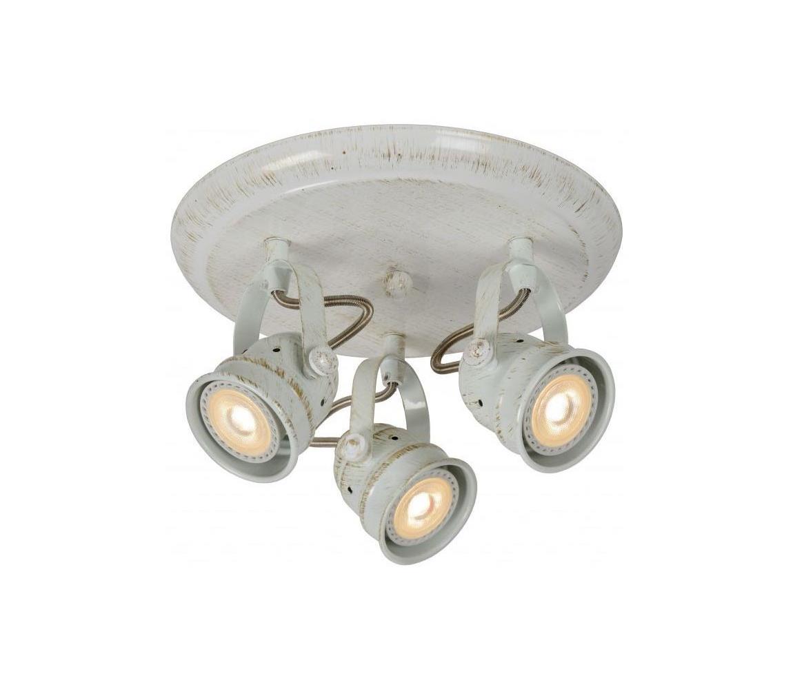 Lucide Lucide 77974/15/21 - LED Bodové svítidlo CIGAL 3xGU10/5W/230V antická bílá LC0861