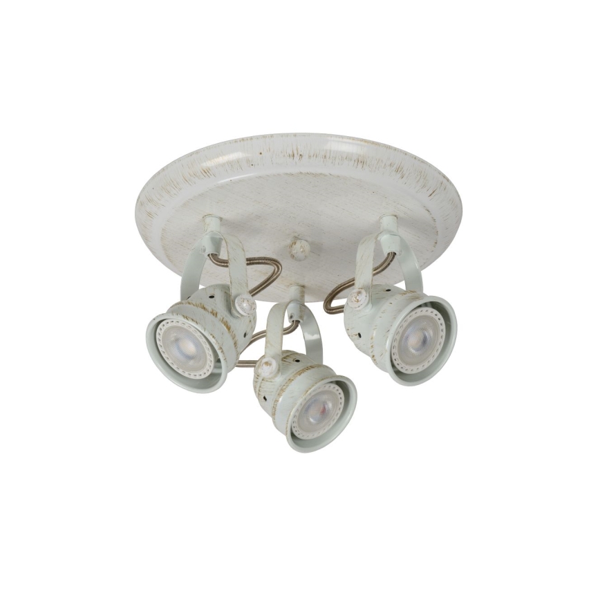 Lucide 77974/15/21 - LED bodové svítidlo CIGAL 3xGU10/5W/230V antická bílá