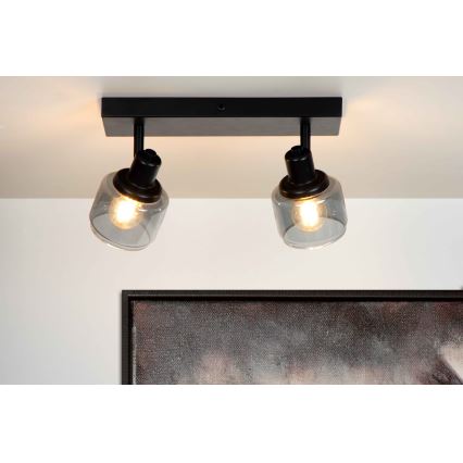 Lucide 77979/02/30 - Bodové svítidlo BJORN 2xE14/40W/230V černá