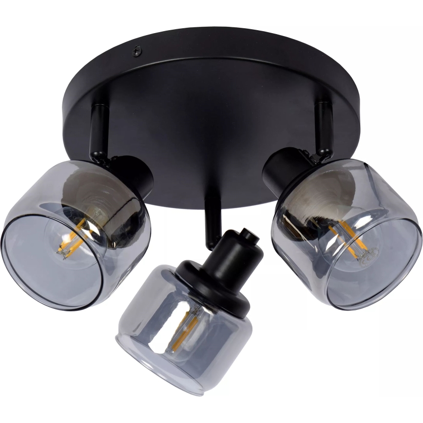 Lucide 77979/13/30 - Bodové svítidlo BJORN 3xE14/40W/230V černá