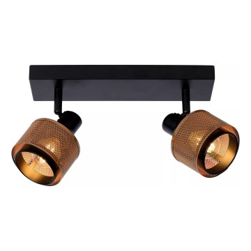 Lucide 77980/02/30 - Bodové svítidlo RAFA 2xE14/40W/230V černá/bronz