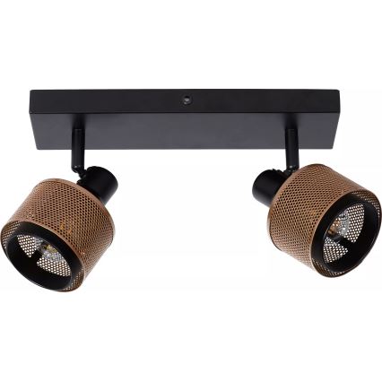 Lucide 77980/02/30 - Bodové svítidlo RAFA 2xE14/40W/230V černá/bronz