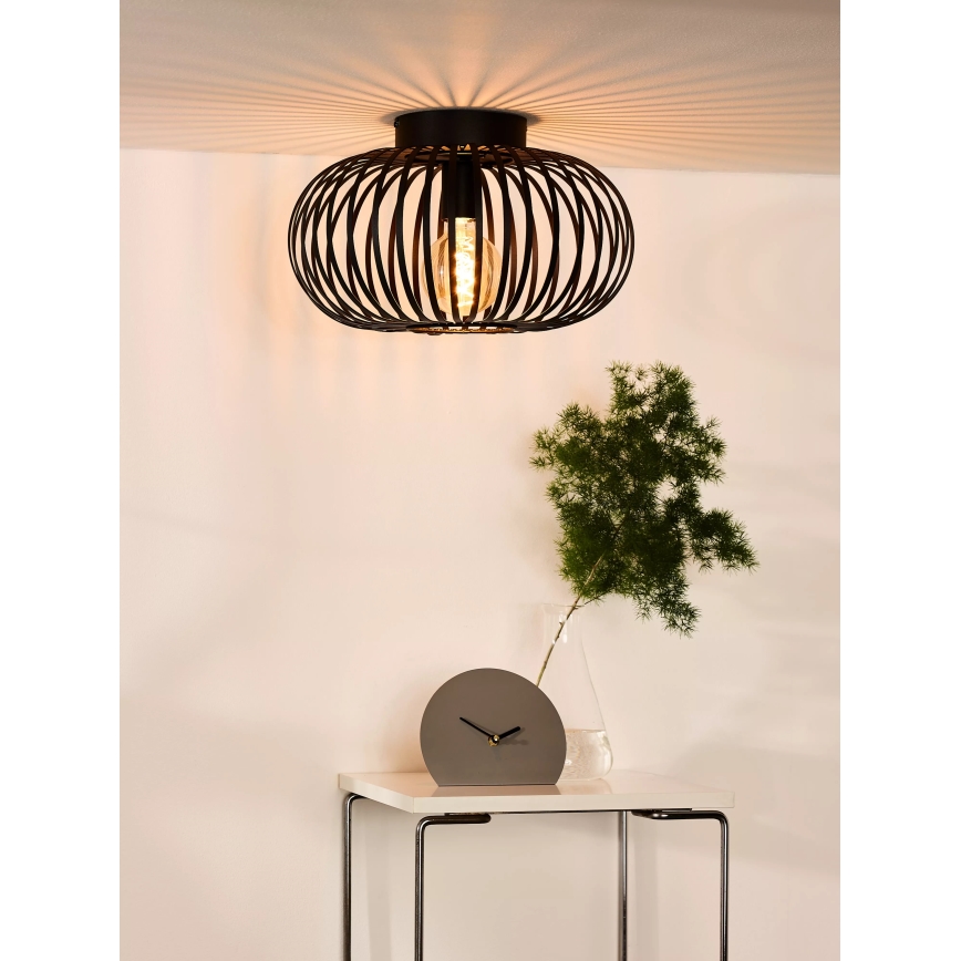 Lucide 78174/40/30 - Stropní svítidlo MANUELA 1xE27/60W/230V pr. 39,5 cm černá