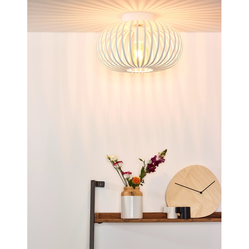 Lucide 78174/40/31 - Stropní svítidlo MANUELA 1xE27/60W/230V pr. 39,5 cm bílá