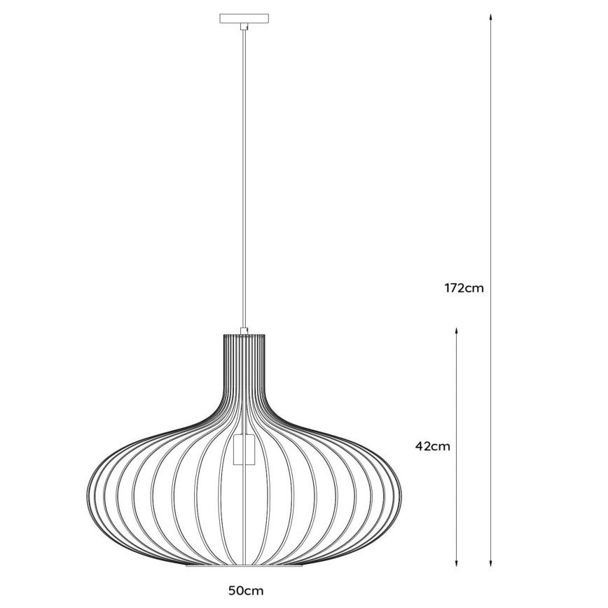 Lucide 78374/50/30 - Závěsné svítidlo MANUELA 1xE27/60W/230V černé 50 cm