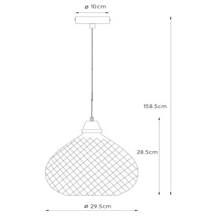 Lucide 78389/29/63 - Lustr na lanku GERBEN 1xE27/40W/230V