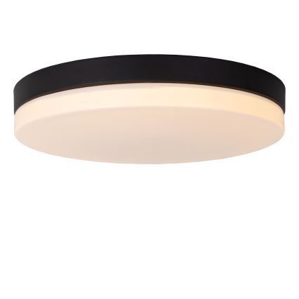 Lucide 79111/36/30 - LED Koupelnové stropní svítidlo se senzorem BISKIT LED/24W/230V pr. 34,5 cm IP44 černá