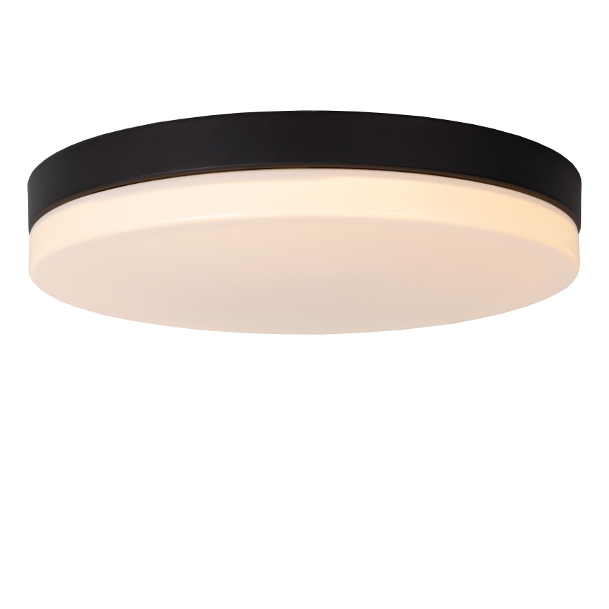 Lucide 79111/36/30 - LED Koupelnové stropní svítidlo se senzorem BISKIT LED/24W/230V pr. 34,5 cm IP44 černá