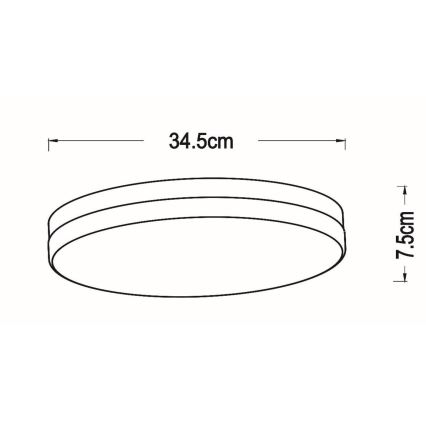 Lucide 79111/36/30 - LED Koupelnové stropní svítidlo se senzorem BISKIT LED/24W/230V pr. 34,5 cm IP44 černá