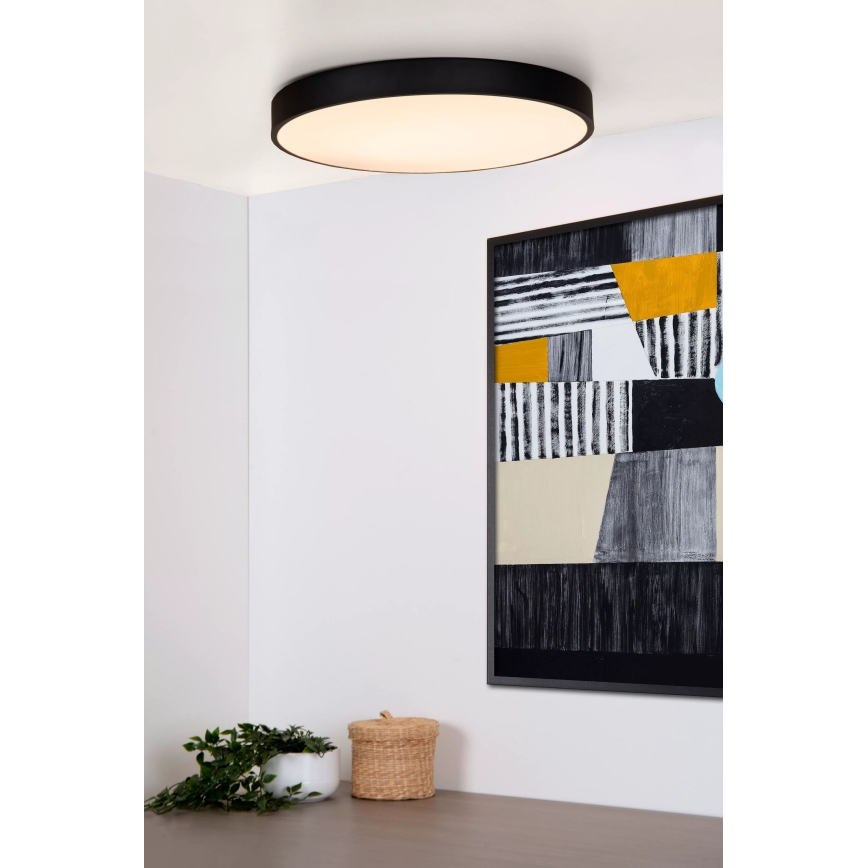 Lucide 79185/50/30 - LED Stmívatelné stropní svítidlo UNAR LED/36W/230V pr. 49,5 cm černá
