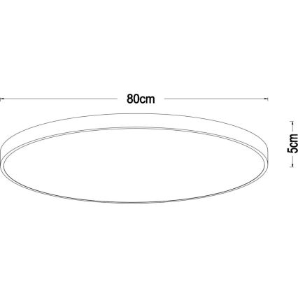 Lucide 79185/80/02 - LED Stmívatelné stropní svítidlo UNAR LED/80W/230V pr. 80 cm zlatá
