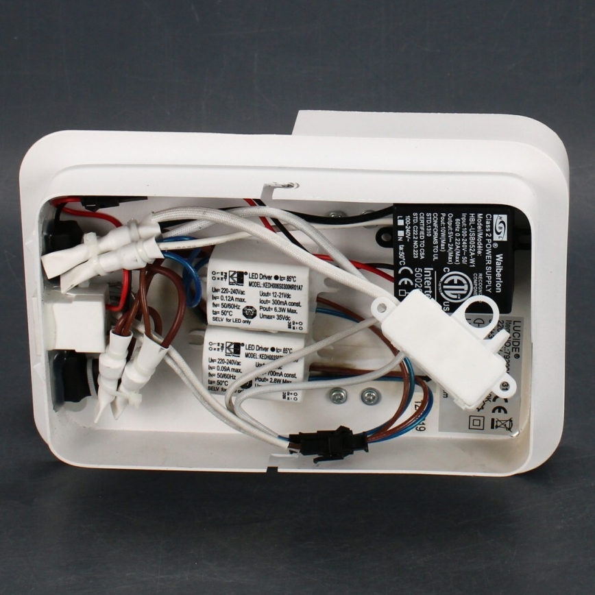 Lucide 79200/08/31 - LED Nástěnné svítidlo BOXER LED/5W/230V + LED/5W USB bílá