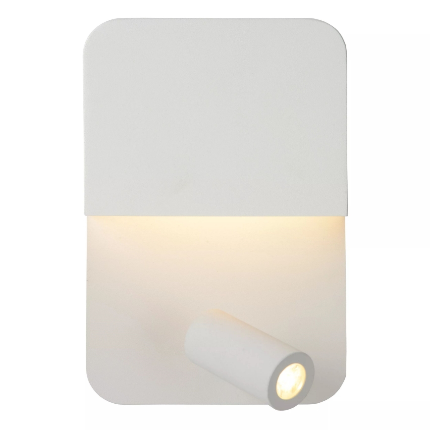 Lucide 79200/08/31 - LED Nástěnné svítidlo BOXER LED/5W/230V + LED/5W USB bílá