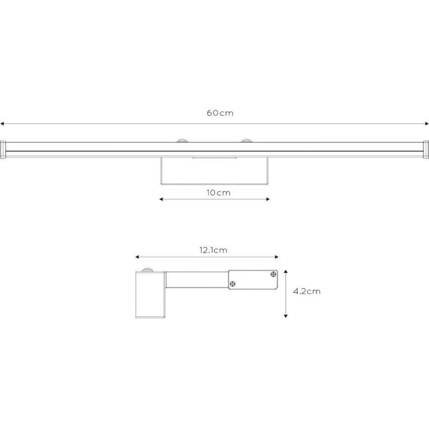 Lucide 79297/12/12 - LED Koupelnové osvětlení zrcadla ONNO LED/11W/230V 60 cm IP44 lesklý chrom