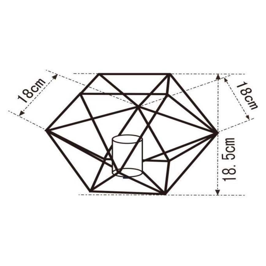 Lucide 80502/01/29 - Stolní lampa OCTAGON 1xE27/40W/230V černá