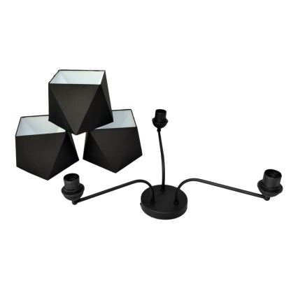 Lustr ADAMANT 3xE27/15W/230V černá