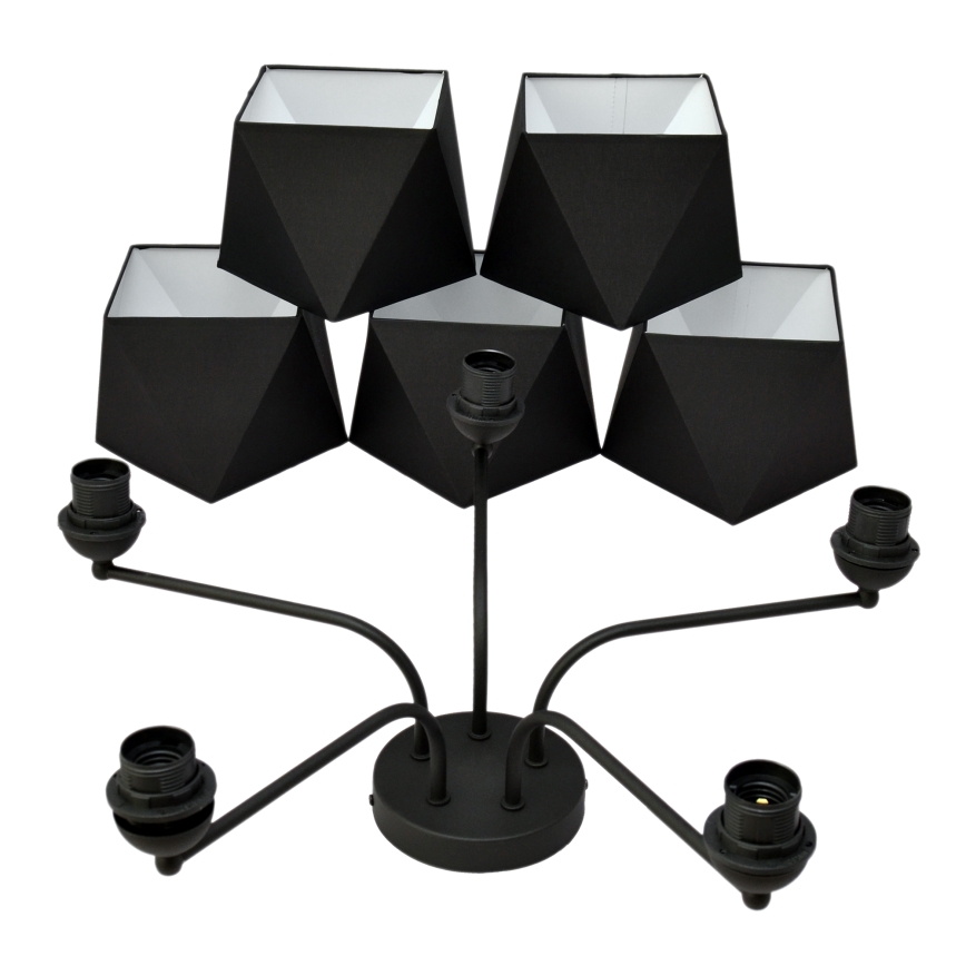 Lustr ADAMANT 5xE27/15W/230V černá