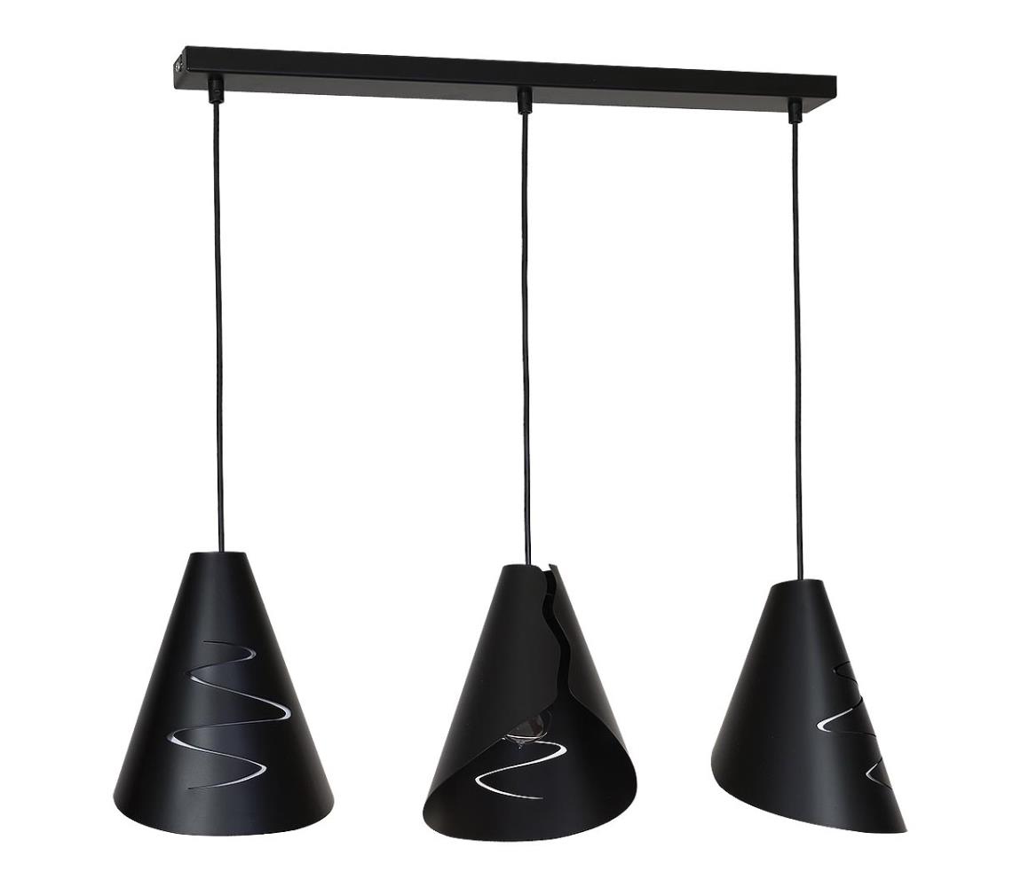 Luminex Lustr ALANA 3 3xE27/60W černá LU5020
