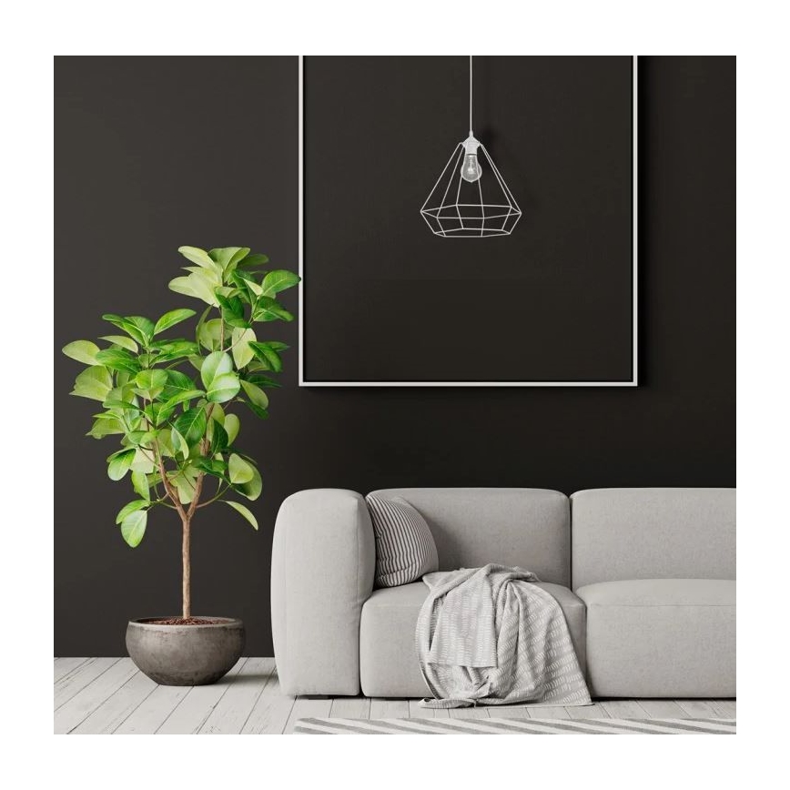 Lustr ALMA 1xE27/60W/230V bílá