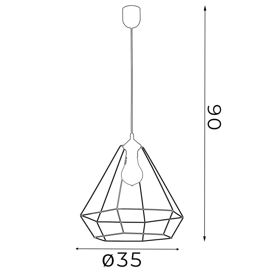 Lustr ALMA 1xE27/60W/230V bílá