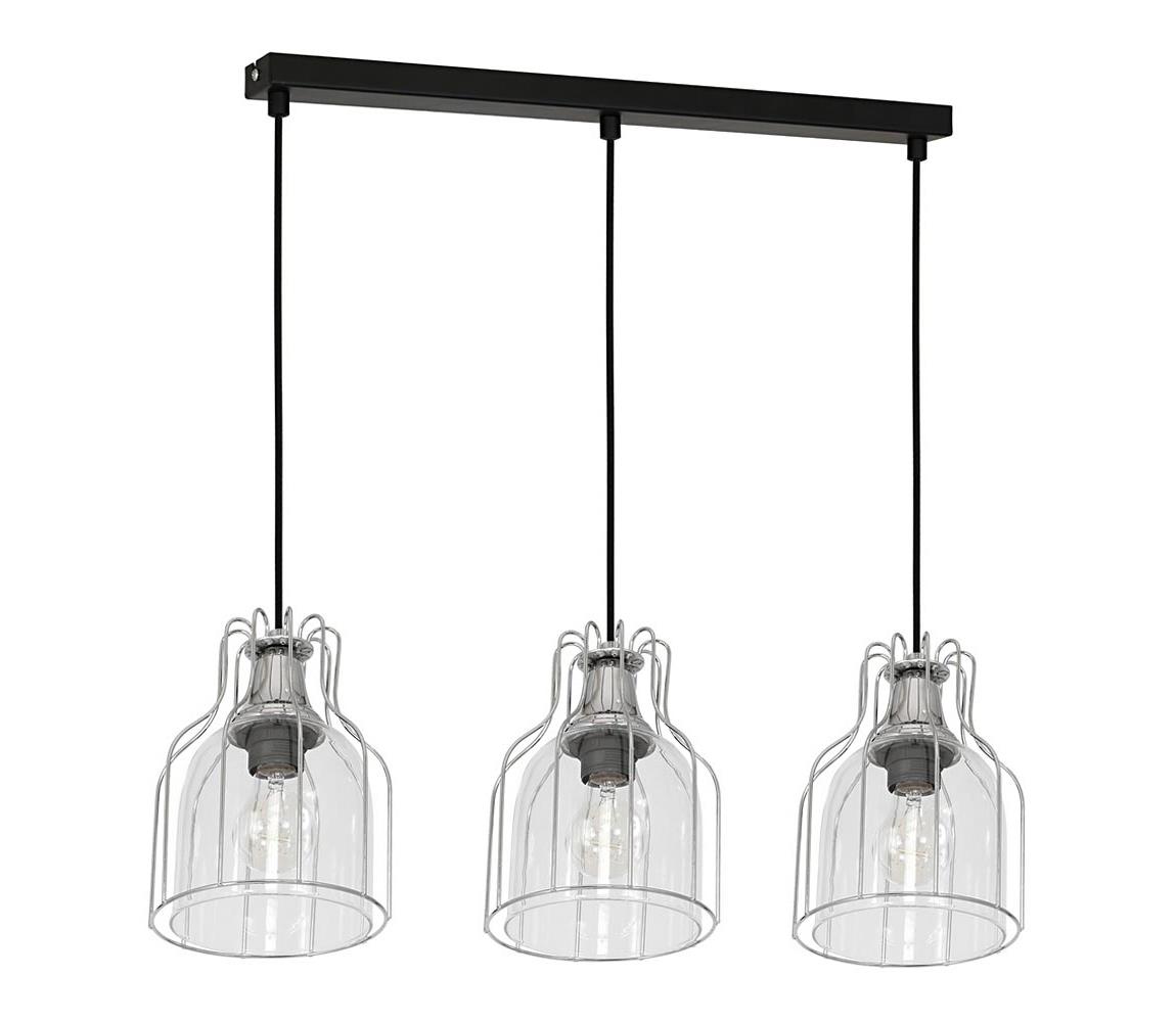 Luminex Lustr ARIA 3xE27/60W/230V černá LU7889