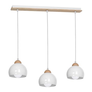 Lustr DAMA 3xE27/60W/230V bílá