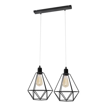Lustr KARO 2xE27/15W/230V černá