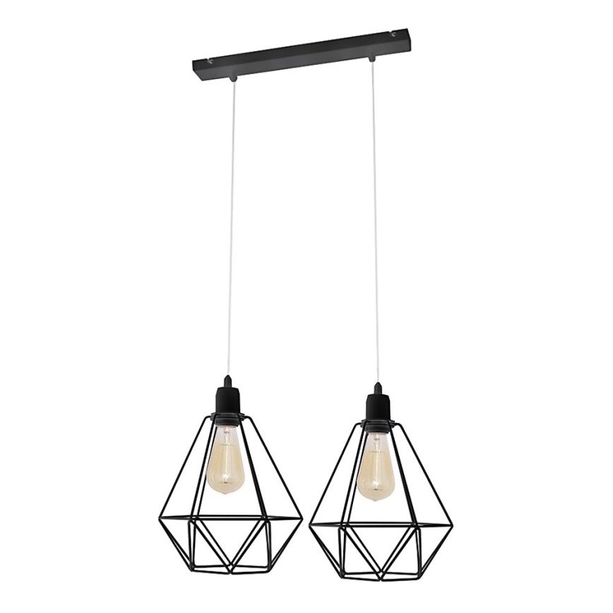 Lustr KARO 2xE27/15W/230V černá