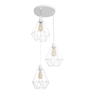 Lustr KARO 3xE27/15W/230V bílá
