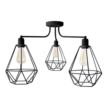 Lustr KARO 3xE27/15W/230V černá