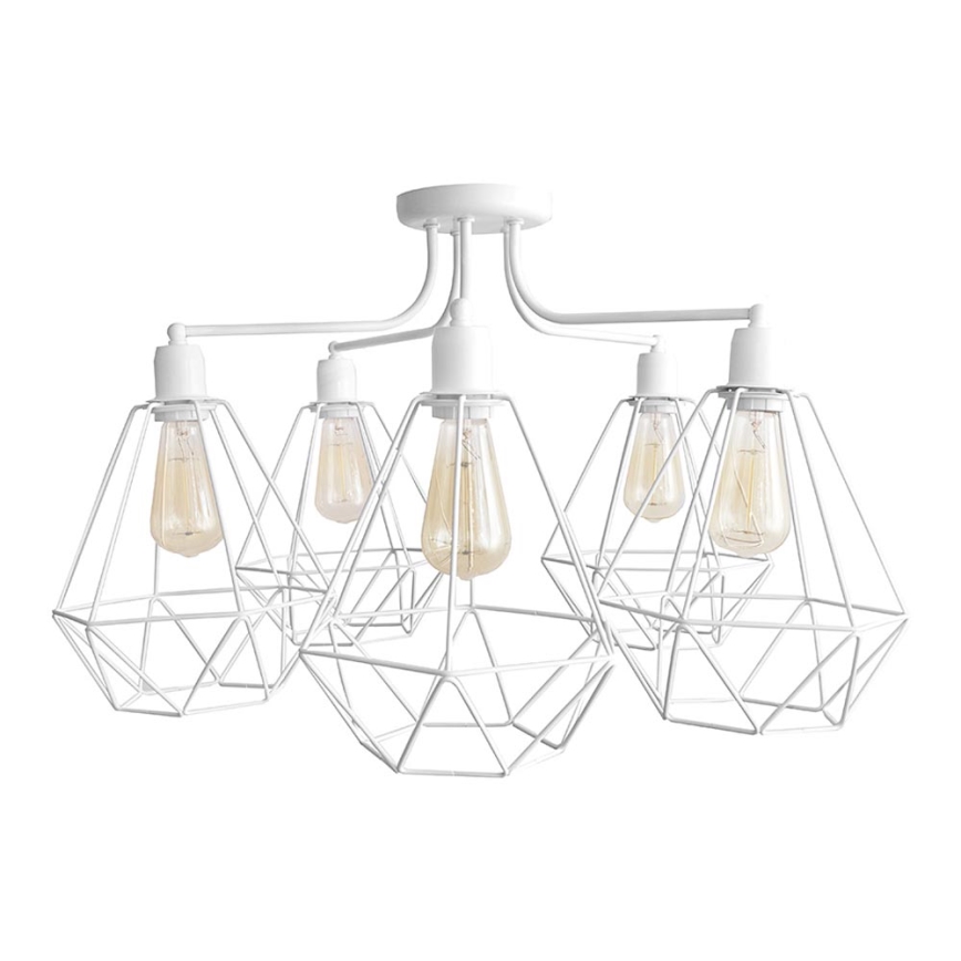 Lustr KARO 5xE27/15W/230V bílá