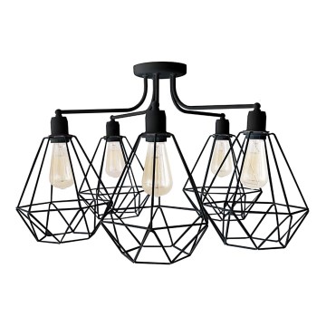 Lustr KARO 5xE27/15W/230V černá